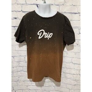 COTTON TRIUMPH & TRAGEDY SHORT SLEEVE OMBRÉ PAINT SPLATTER “DRIP” -TSHIRT KIDS L
